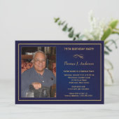 75e verjaardag uitnodigingen - Voeg uw foto toe (Staand voorkant)