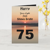 75e verjaardag Uw licht blijft helder Kaart (Gele Bloem)
