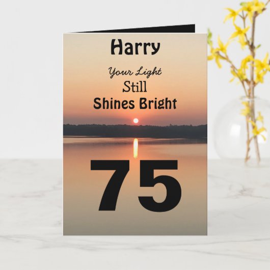 75e verjaardag Uw licht blijft helder Kaart (Gele Bloem)
