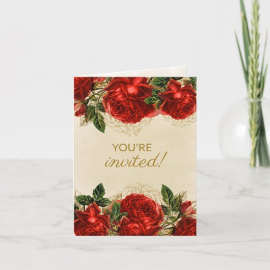 75e verjaardag van de 75e Vintage Rode rozen (Voorkant)