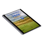 75e verjaardag van de feestdag Golf Guest Book Notitieboek (Rechterzijde)