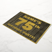 75e verjaardag van de geboorte: Vet, Faux Hood Gra Folie Uitnodiging (Gedraaid)