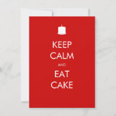 75e verjaardag van de Kalm Eat Cake Kaart (Voorkant)