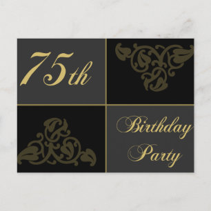 75e verjaardag van de leveringen van de partij uitnodiging briefkaart