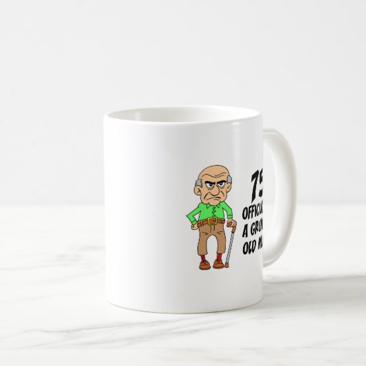 75e verjaardag van de Mok van het oude Man koffie (Voorkant rechts)