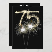 75e verjaardag van de Sparkler Kaart (Voorkant / Achterkant)