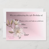 75e verjaardag van de uitnodiging van de Birthday  (Achterkant)