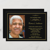 75e verjaardag van de uitnodigingen van de Birthda (Voorkant / Achterkant)