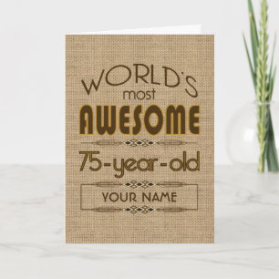 75e verjaardag van de viering van de wereld Best F Kaart