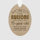 75e verjaardag van de viering van de wereld Best F Ornament (voorkant)