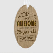 75e verjaardag van de viering van de wereld Best F Ornament (voorkant)