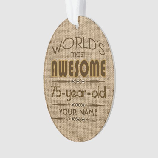 75e verjaardag van de viering van de wereld Best F Ornament (voorkant)