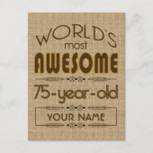 75e verjaardag van de viering van de wereld Best F Uitnodiging Briefkaart (Voorkant)