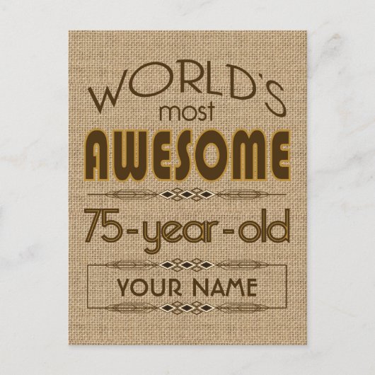 75e verjaardag van de viering van de wereld Best F Uitnodiging Briefkaart (Voorkant)