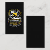 75e verjaardag van een 75-jarige cadeau visitekaartje (Voorkant / Achterkant)