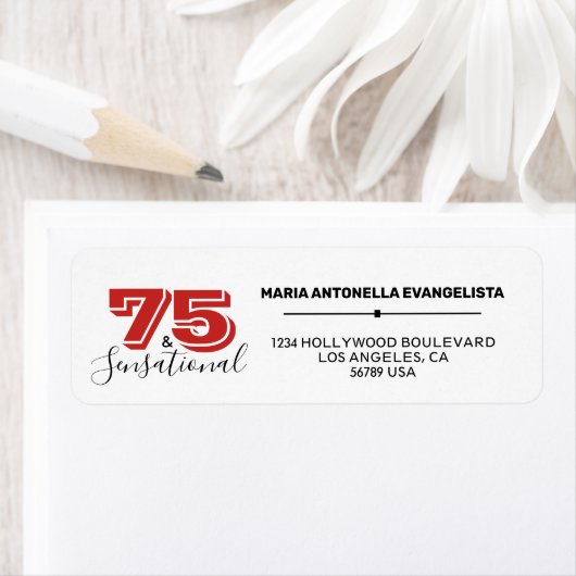 75e verjaardag van gebeurtenis 75 en SENSATIONAL L Etiket (Insitu)