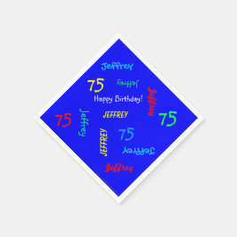 75e verjaardag van het koninklijk blauw document servetten