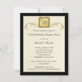 75e verjaardag van uitnodigingen van de partij - f (Achterkant)