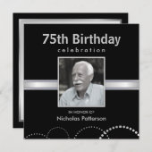 75e verjaardag van uitnodigingen van de Partij van (Voorkant / Achterkant)