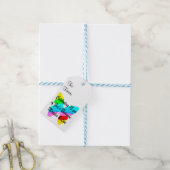 75E VERJAARDAG VLINDER GEPERSONALISEERD ONTWERP CADEAULABEL (Met Touw)
