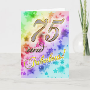 75e verjaardag voor iemand Fabulous Kaart