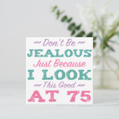 75e verjaardag voor vrouwen kaart (Staand voorkant)