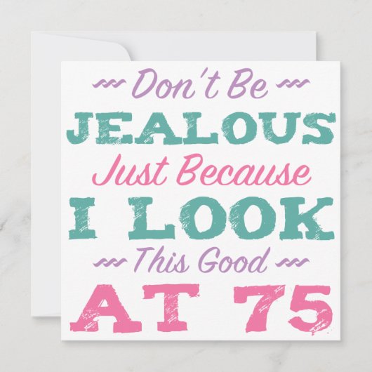 75e verjaardag voor vrouwen kaart (Voorkant)