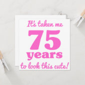 75e verjaardag voor vrouwen kaart (Voorkant / Achterkant in situ)