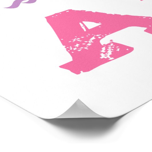 75e verjaardag voor vrouwen poster (Hoek)