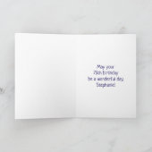 75e verjaardag: Vuurwapenpatroon met vuursteentje  Kaart (Binnen)