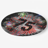 75e verjaardag vuurwerk in Bord van wolkenpapier (Gekanteld)