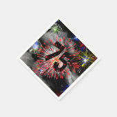 75e verjaardag vuurwerk in wolken luiers servet (Hoek)