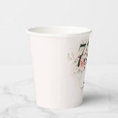 75e Verjaardag Waterverf Roze Bloemenfeest Papieren Bekers (Rechts)