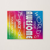 75e verjaardag werelden Beste Fabulous Regenbow Legpuzzel (Horizontaal)