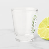 75e verjaardag Witte Hortensia's Shot Glas (Links)
