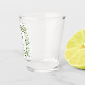 75e verjaardag Witte Hortensia's Shot Glas (Rechts)