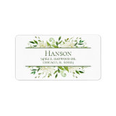 75e verjaardag Witte Hydrangeas retouradres Etiket (Voorkant)