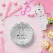 75e verjaardag zilveren elegante confetti papieren kommen (Feest)