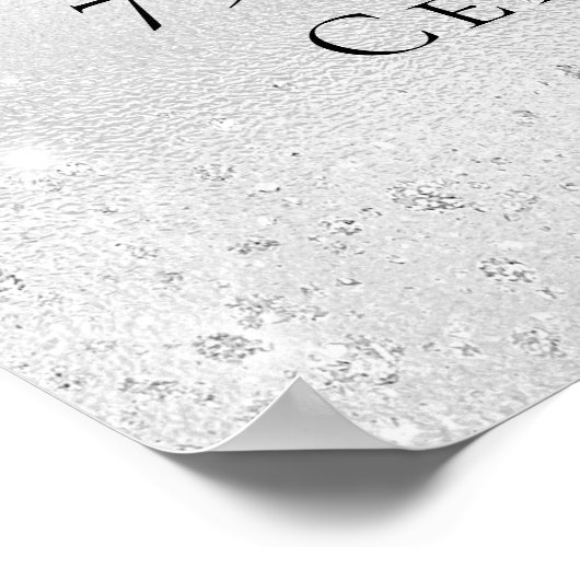 75e verjaardag zilveren welkom poster (Hoek)