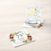 75e verjaardag Zonnebloemen Kartonnen Onderzetters (Insitu)