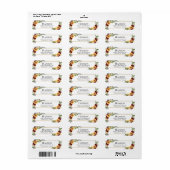 75e verjaardag Zonnebloemen Retouradres Etiket (Full Sheet)