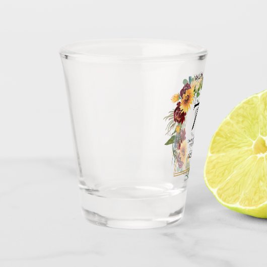 75e verjaardag Zonnebloemen Shot Glas (Links)