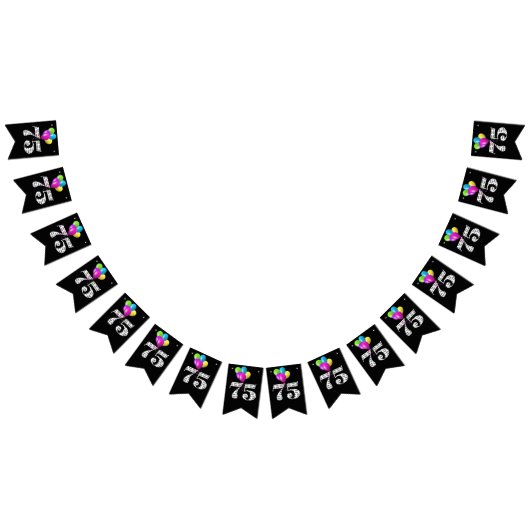 75e verjaardagsballonnen vlaggetjes (Alle)