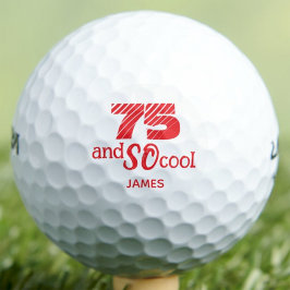 75e verjaardagscadeau SO Cool Oranje Rood Maatwerk Golfballen