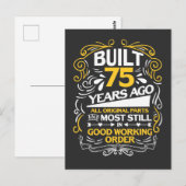 75e verjaardagscadeau voor een 75-jarige briefkaart (Voorkant / Achterkant)