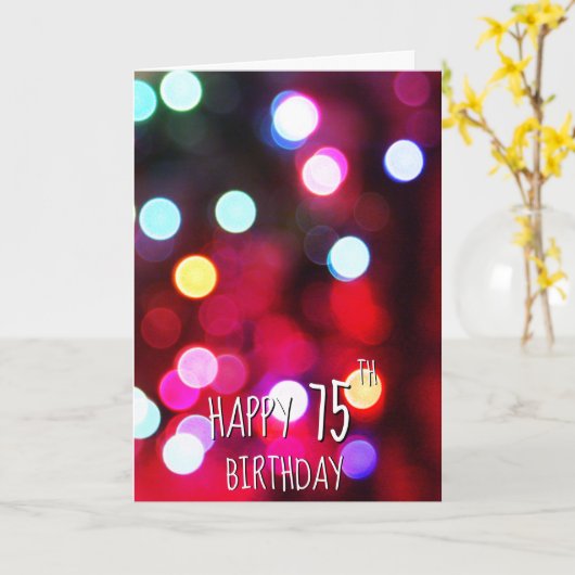 75e verjaardagsdagskaart kaart (Gele Bloem)