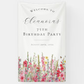 75e Verjaardagsfeest Augustus Geboorte Bloem Welko Spandoek (Verticaal)