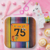 75e verjaardagsfeestje Mexicaans ontwerp Papieren Bordje (Feest)