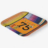 75e verjaardagsfeestje Mexicaans ontwerp Papieren Bordje (Gebogen)