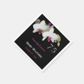 75e verjaardagsfeestje orchidee papieren servetten (Hoek)